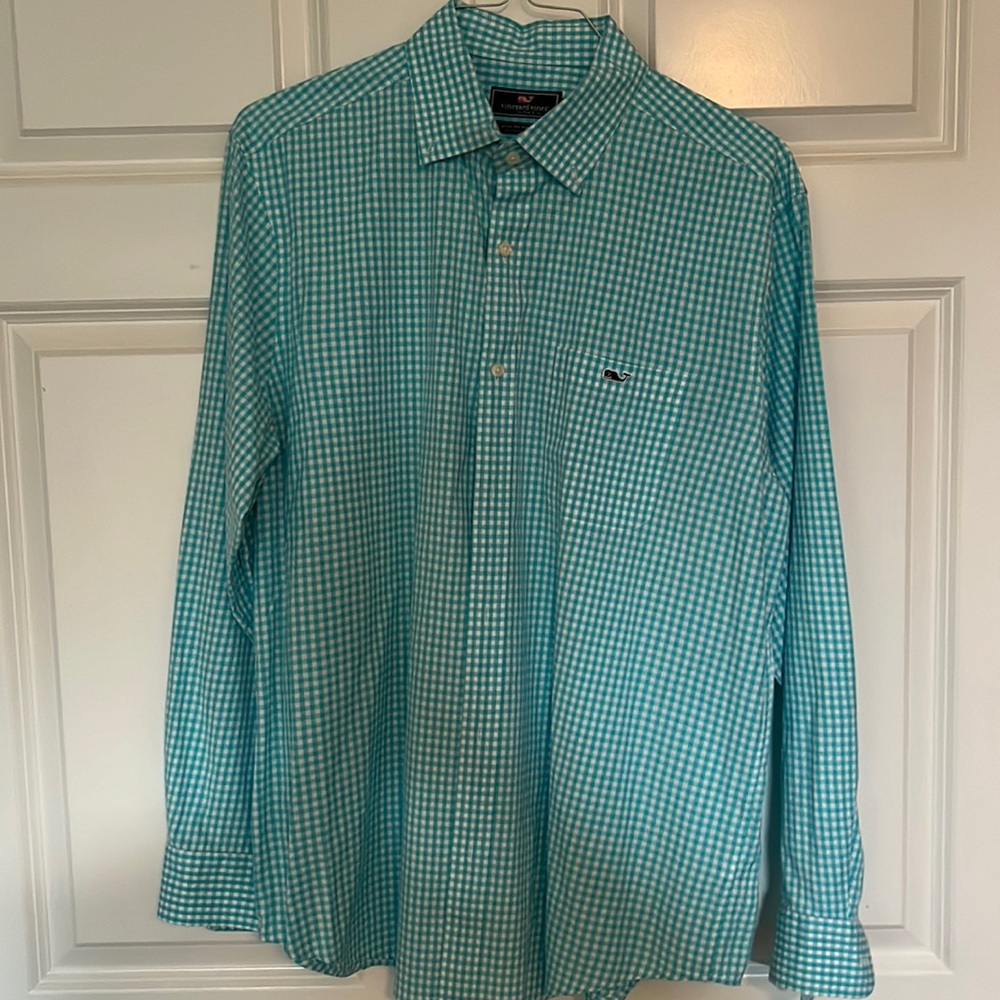 Vineyard Vines Classic Fit Tucker Dress Shirt Mens Large
